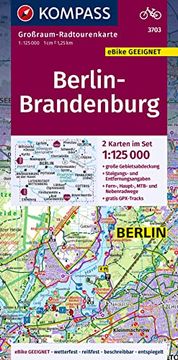 portada Kompass Großraum-Radtourenkarte 3703 Berlin-Brandenburg 1: 125. 000 (en Alemán)