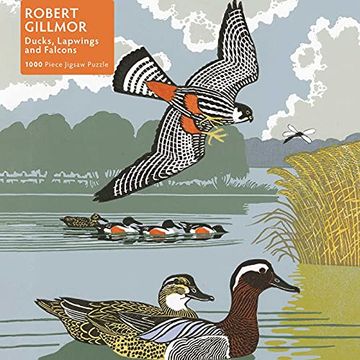 portada Adult Jigsaw Puzzle Robert Gillmor: Ducks, Falcons and Lapwings: 1000-Piece Jigsaw Puzzles 