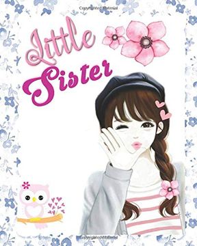 portada Little Sister: Puzzle Game Spot the Differences Maze Sudoku Word Search are Children Activities Book for Young Preschool Kids age 4-8. Great Brain. Imagination Logic and Number Identification. (en Inglés)