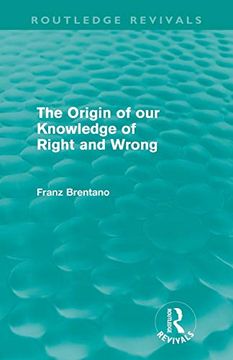 portada The Origin of our Knowledge of Right and Wrong (Routledge Revivals) (en Inglés)