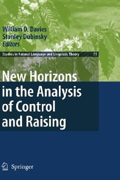portada new horizons in the analysis of control and raising (in English)