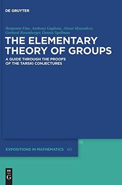 portada The Elementary Theory of Groups (de Gruyter Expositions in Mathematics) (en Inglés)