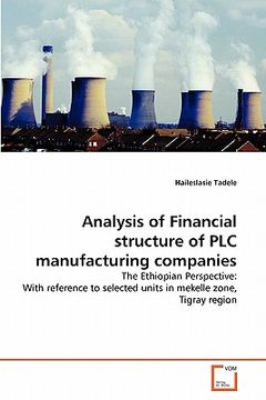 portada analysis of financial structure of plc manufacturing companies (en Inglés)