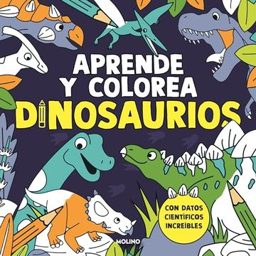 portada Aprende y Colorea: Dinosaurios
