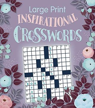 portada Large Print Inspirational Crosswords (en Inglés)