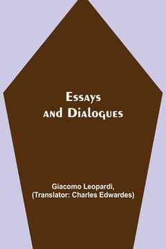 portada Essays and Dialogues (in English)