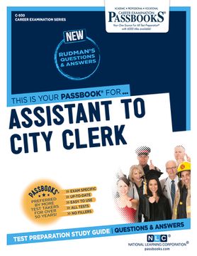 portada Assistant to City Clerk (C-930): Passbooks Study Guide Volume 930
