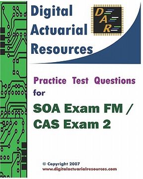 portada practice test questions for soa exam fm / cas exam 2 (en Inglés)