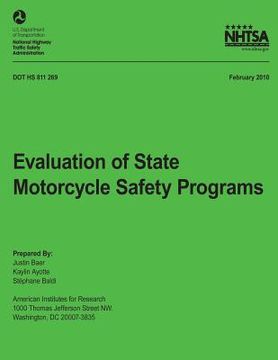 portada Evaluation of State Motorcycle Safety Programs (en Inglés)