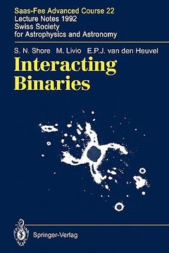 portada interacting binaries: saas-fee advanced course 22. lecture notes 1992. swiss society for astrophysics and astronomy (in English)