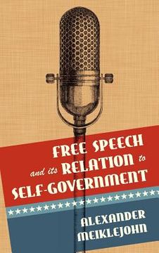 portada free speech and its relation to self-government (in English)