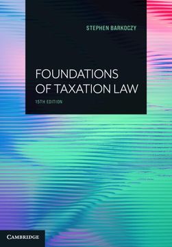 portada Foundations of Taxation law (en Inglés)