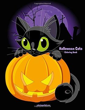 portada Halloween Cats Coloring Book 1 (Volume 1) (en Inglés)