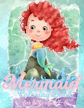 portada Mermaid Coloring Book for Kids Ages 4-8: 50 Cute and Beautiful Unique Coloring Pages 