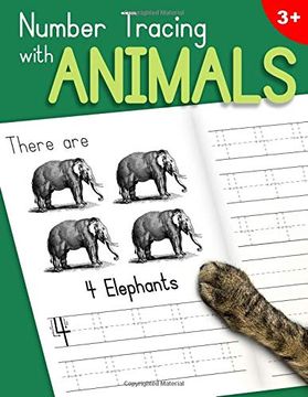portada Number Tracing With Animals: Learn the Numbers - Number and Counting Practice Workbook for Children in Preschool and Kindergarten - Green|Leaf Cover (in English)