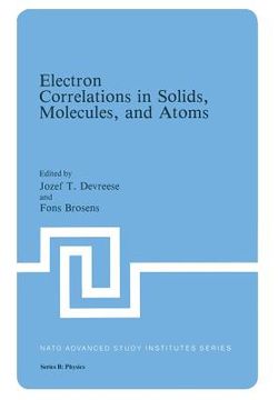 portada Electron Correlations in Solids, Molecules, and Atoms (en Inglés)