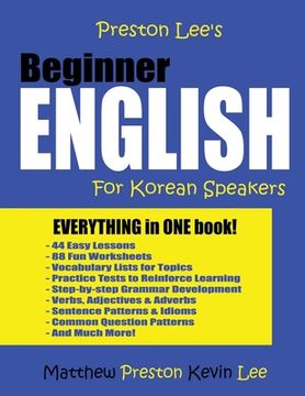 portada Preston Lee's Beginner English For Korean Speakers (en Inglés)