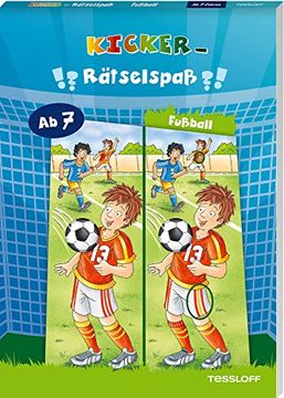 portada Kicker-Rätselspaß. Fußball Rätseln für Kinder ab 7 Jahren (en Alemán)