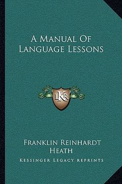 portada a manual of language lessons (en Inglés)