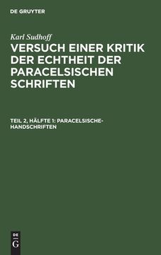 portada Paracelsische-Handschriften (German Edition) [Hardcover ] (in German)