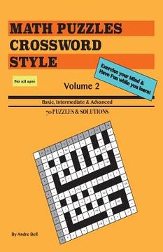 portada Math Puzzles Crossword Style Vol. 2 (travel size) (en Inglés)