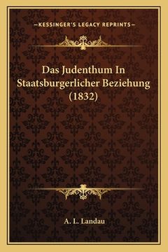 portada Das Judenthum In Staatsburgerlicher Beziehung (1832) (in German)