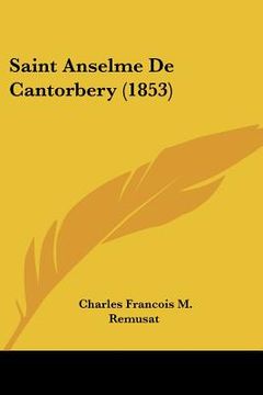 portada Saint Anselme De Cantorbery (1853) (en Francés)