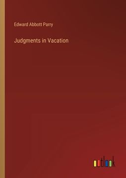 portada Judgments in Vacation