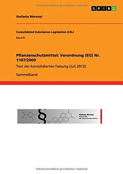 portada Pflanzenschutzmittel: Verordnung (EG) Nr. 1107/2009