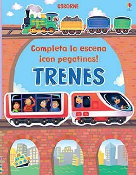 portada Trenes. Completa la Escena con Pegatinas (in Spanish)