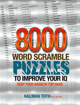 portada 8000 Word Scramble Puzzles to Improve Your IQ (en Inglés)