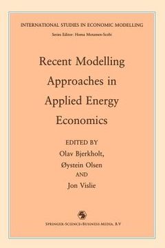 portada recent modelling approaches in applied energy economics (en Inglés)