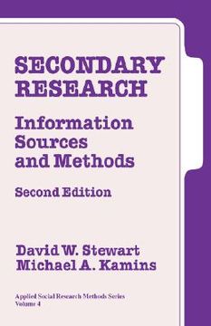 portada secondary research: information sources and methods (en Inglés)