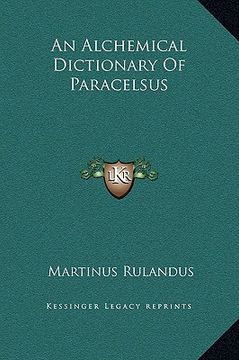 portada an alchemical dictionary of paracelsus (in English)
