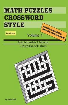 portada Math Puzzles Crossword Style Vol 1 (travel size) (in English)