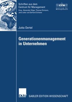portada Generationenmanagement in Unternehmen (Schriften aus dem Centrum für Managment (Cfm)) (German Edition) (Schriften aus dem Centrum für Management (Cfm)) (en Alemán)