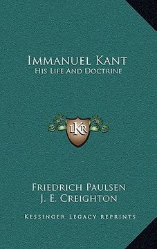 portada immanuel kant: his life and doctrine