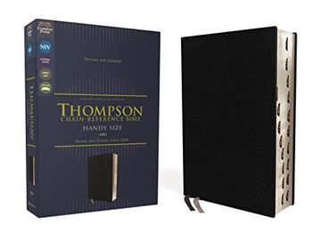 portada Niv, Thompson Chain-Reference Bible, Handy Size, European Bonded Leather, Black, Thumb Indexed, red Letter, Comfort Print (en Inglés)