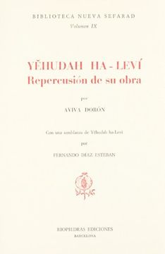 portada Yehudah ha-levi. repercusion de suobra (Biblioteca nueva sefarad) (in Spanish)