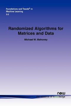 portada randomized algorithms for matrices and data (en Inglés)