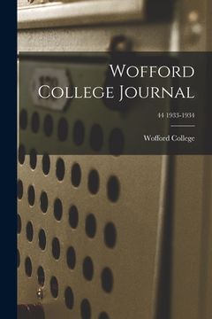 portada Wofford College Journal; 44 1933-1934 (en Inglés)