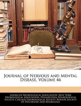 portada journal of nervous and mental disease, volume 46 (en Inglés)