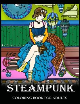 portada Steampunk Coloring Book for Adults: Women Steampunk Fashion Design