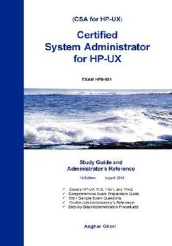 portada certified system administrator for hp-ux (en Inglés)