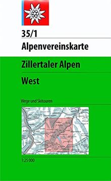 portada Zillertaler Alpen - West 1: 25 000 (en Alemán)