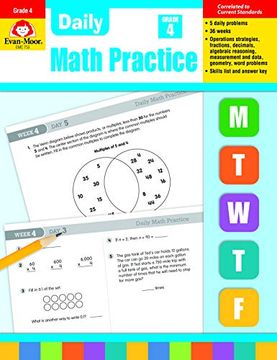 portada Daily Math Practice, Grade 4 (en Inglés)