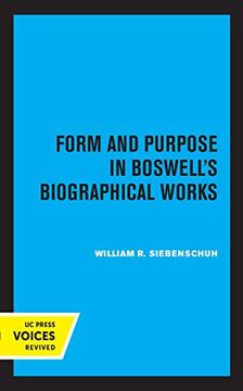 portada Form and Purpose in Boswell'S Biographical Works