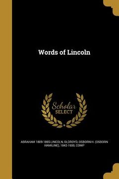 portada Words of Lincoln (in English)