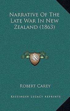 portada narrative of the late war in new zealand (1863) (in English)