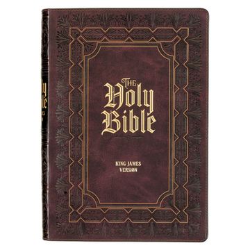 portada KJV Holy Bible, Super Giant Print Faux Leather Red Letter Edition - Ribbon Marker, King James Version, Burgundy (en Inglés)
